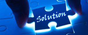 Solution word on puzzle piece